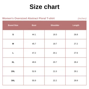 Women's Oversized Abstract Floral T-shirt