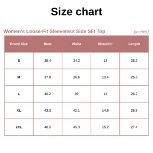 Women's Loose-Fit Sleeveless Side Slit Top