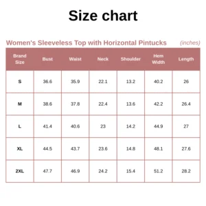 Women's Sleeveless Top with Horizontal Pintucks