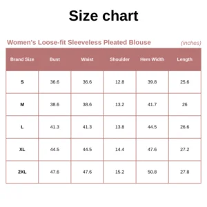 Women's Loose-fit Sleeveless Pleated Blouse