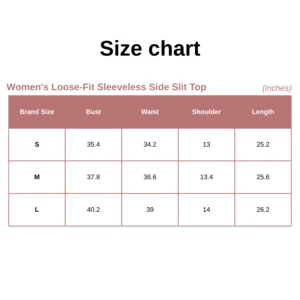 Women's Loose-Fit Sleeveless Side Slit Top