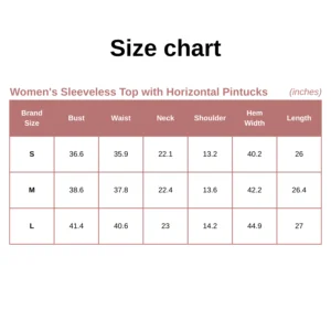 Women's Sleeveless Top with Horizontal Pintucks