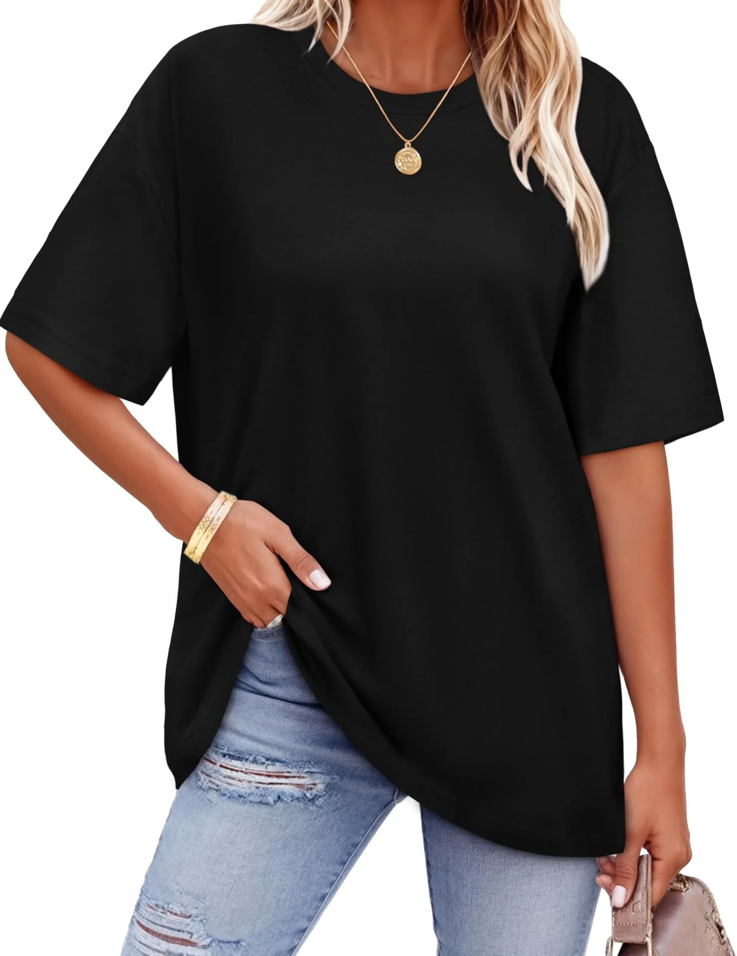 Women's Oversized Plain Summer T-shirt
