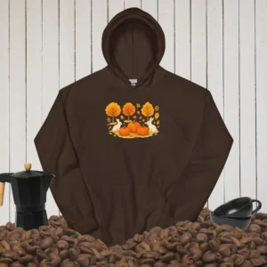 Autumn Bunny Hoodie Gift For Her Forest Bunny Hoodie Forest Fall Gift For Him Pumpkin Bunny Hoodie Bunny Pumpkin