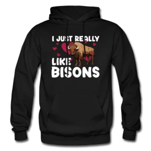 Bison Hoodie Bison Gift Bison Lover Animal Lover Hoodie Wildlife Gift Wildlife Hoodie Nature Hoodie Nature Lover Gift Animal Hoodie