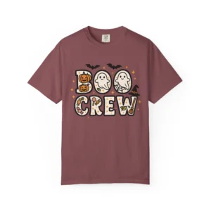 Boo Crew Halloween T-Shirt Unisex Spooky Ghost Pumpkin Tee