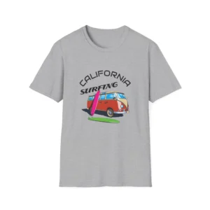 California Surfing T-Shirt Beach Van Graphic Tee