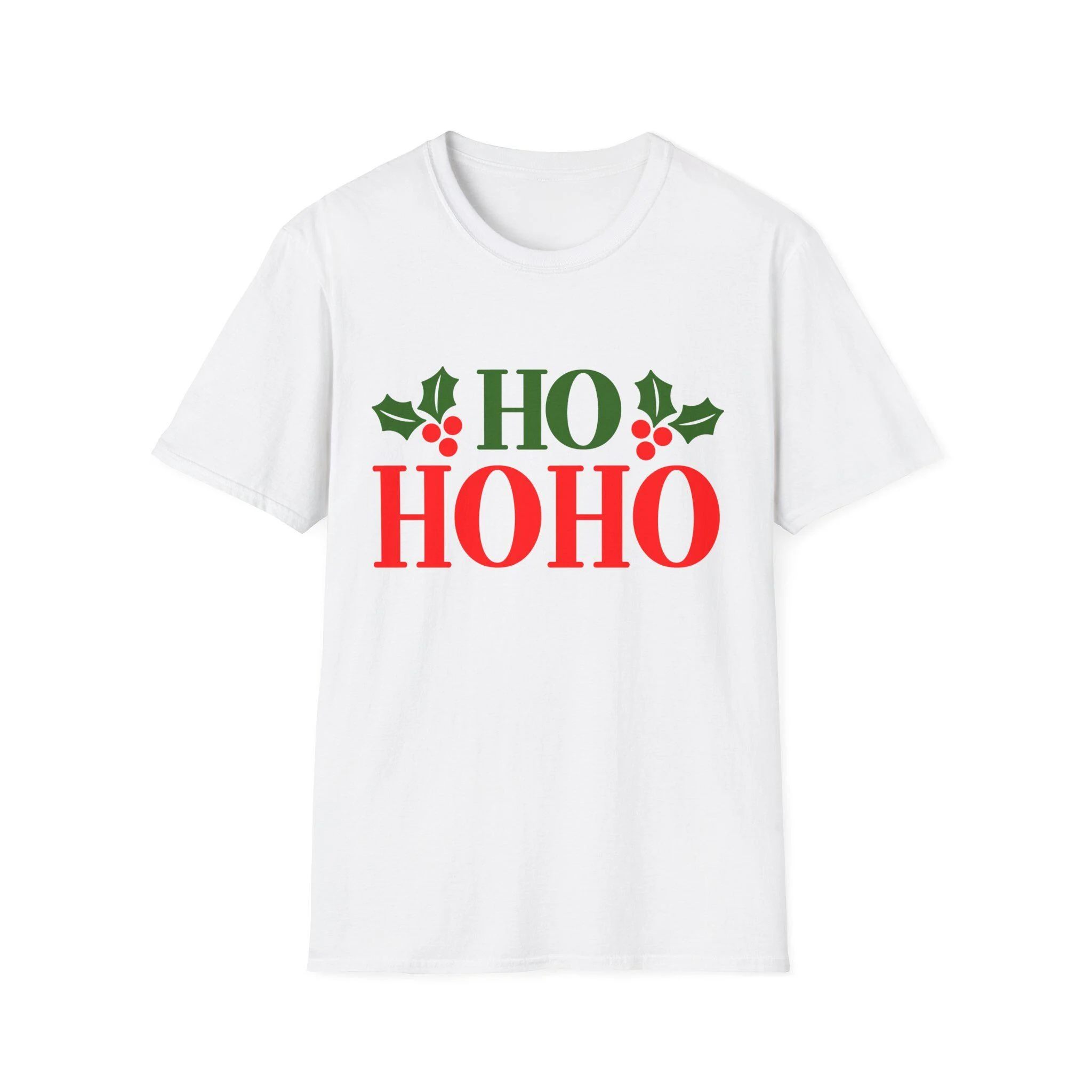 Christmas HO HO HO Unisex Softstyle T-Shirt Holiday Santa Tee Festive Xmas Shirt Funny Winter Top Gift for Him or Her Christmas HO HO HO Unisex Softstyle T-Shirt Holiday Santa Tee Festive Xmas Shirt Funny Winter Top Gift for Him or Her