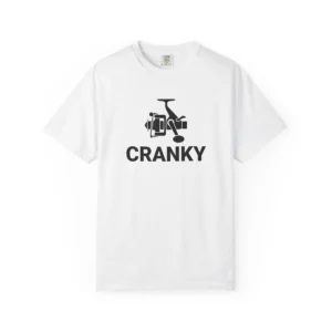 Cranky Fishing Graphic T-shirt Garment-Dyed Ring-Spun Cotton Tee