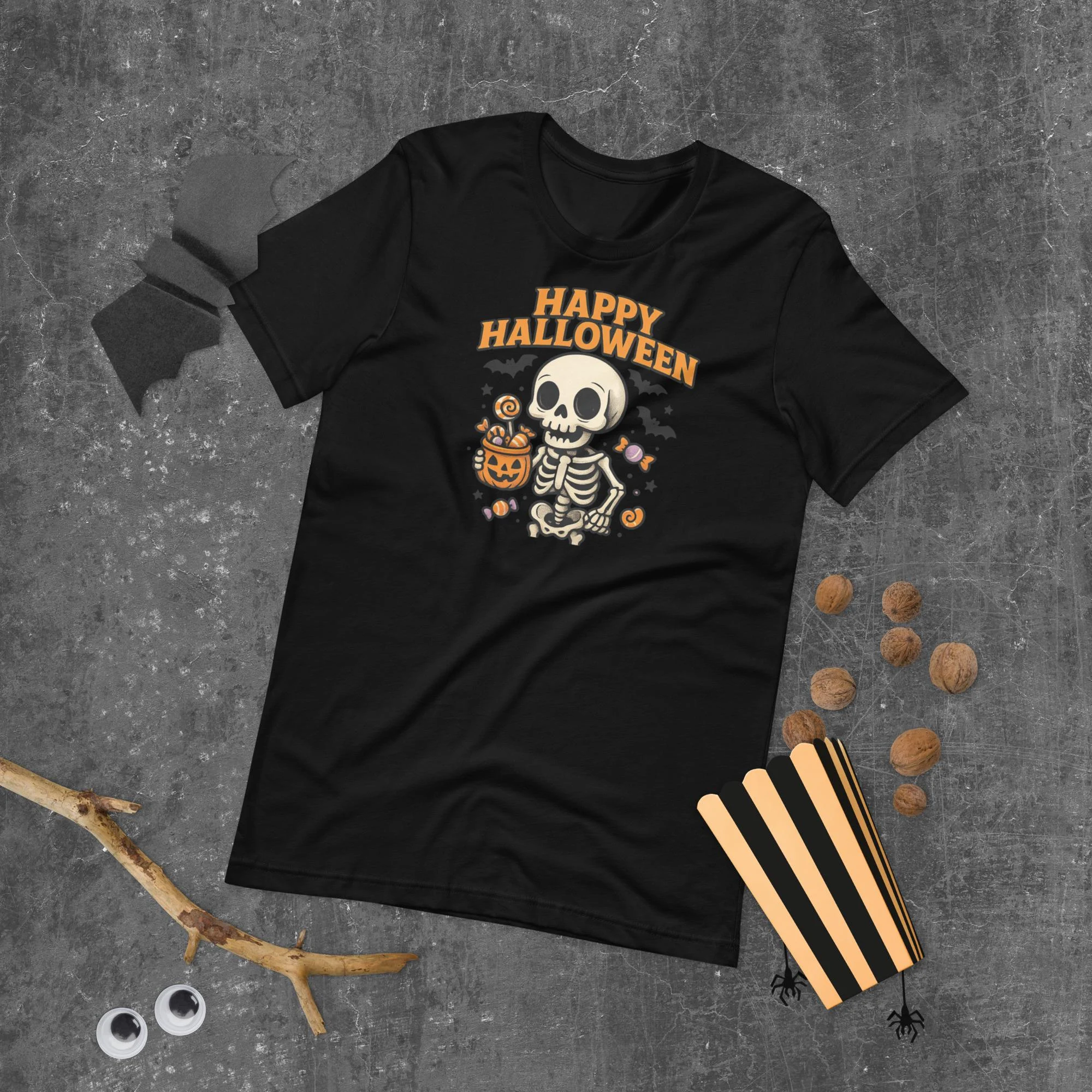 Cute Skeleton Candy Party Gift Halloween Unisex T-Shirt Cute Skeleton Candy Party Gift Halloween Unisex T-Shirt