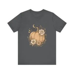 Fall Floral Pumpkin T-Shirt Unisex Autumn Fashion