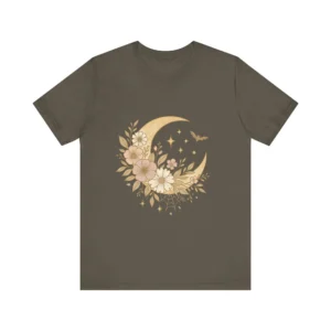 Floral Moon T-Shirt Spooky Celestial Boho Tee