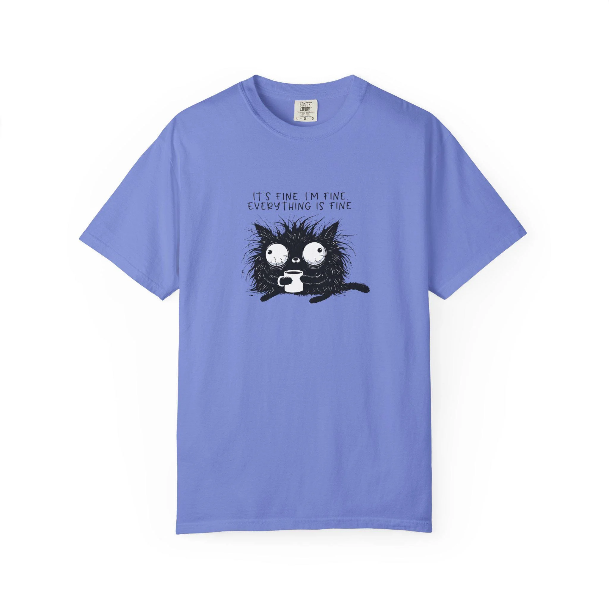 Funny Cat Graphic T-Shirt Comfort Colors Unisex Cotton Tee Cat Lover Gift Funny Cat Graphic T-Shirt Comfort Colors Unisex Cotton Tee Cat Lover Gift