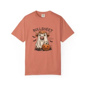 Funny Halloween Cow Shirt Bullsheet Graphic Tee Unisex Costume