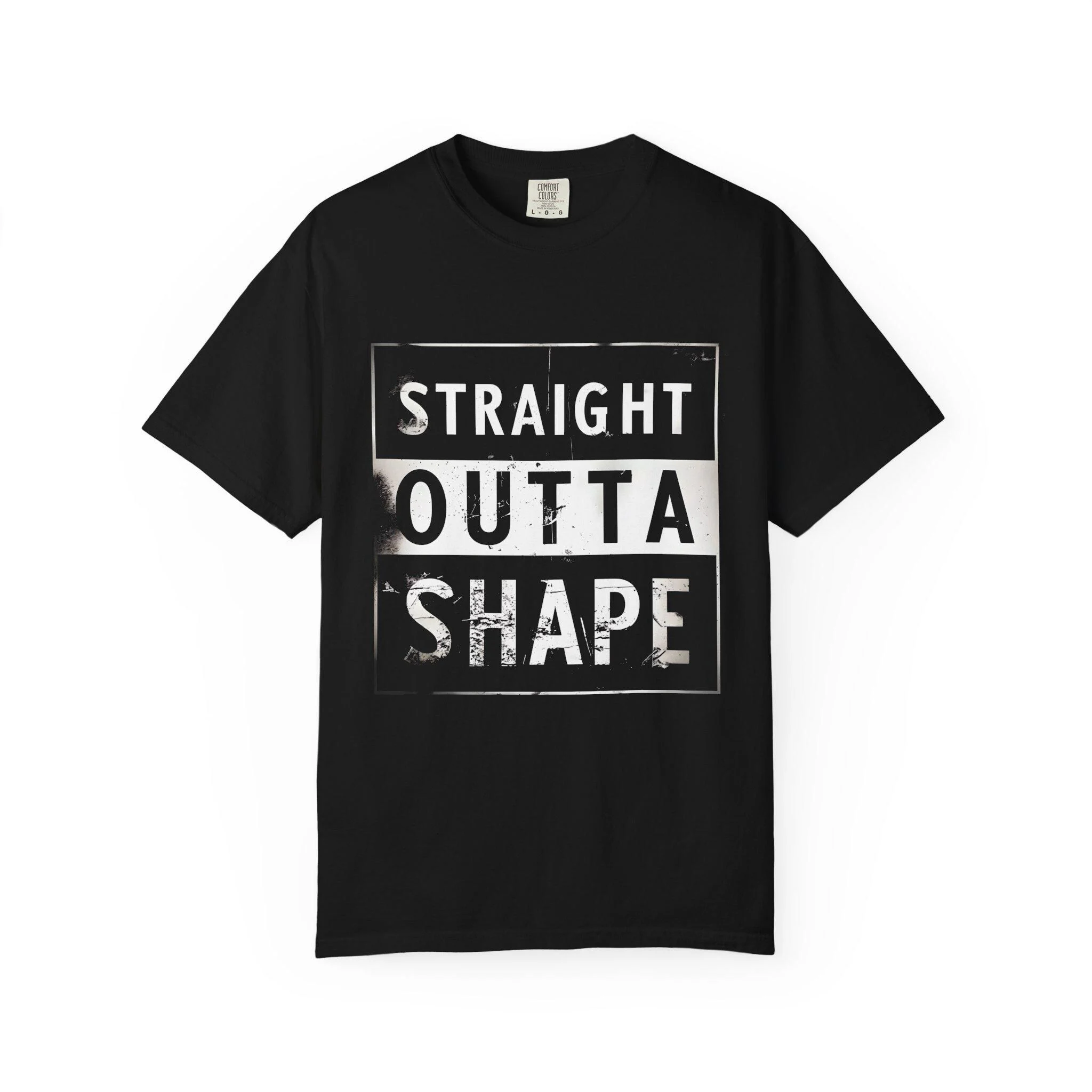 Funny Out of Shape T-Shirt Humorous Novelty Tee Funny Out of Shape T-Shirt Humorous Novelty Tee