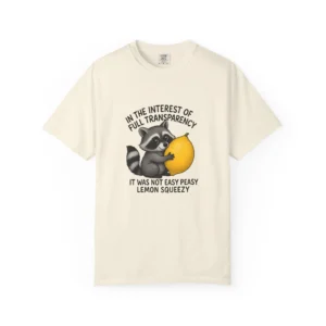 Funny Raccoon Graphic T-Shirt Unisex Cotton Tee Animal Lover Gift