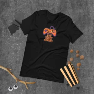 Halloween Gamer Pumpkin Controller Gift Gamer Gaming Video Games Geek Unisex T-Shirt