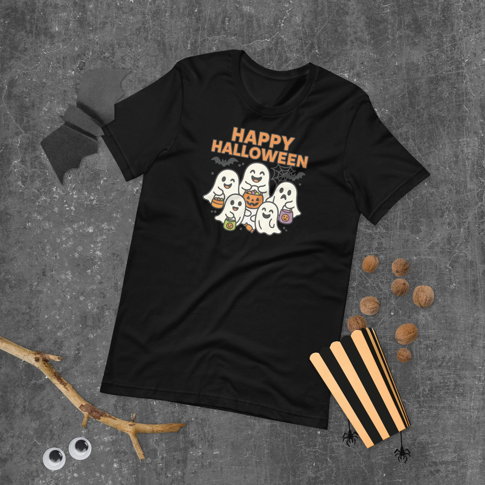 happy Halloween Cute Ghosts Candy Halloween Gift Unisex T-Shirt happy Halloween Cute Ghosts Candy Halloween Gift Unisex T-Shirt