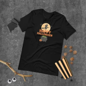 Happy Halloween Witch Cauldron Pumpkin Spooky Gift Halloween Unisex T-Shirt