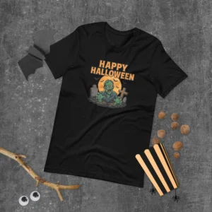 Happy Halloween Zombie Graveyard Spooky Gift Halloween Unisex T-Shirt