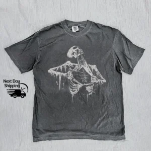 Vintage Skeleton Ripping Rip Cage 90s Shirt Retro Skeleton Graphic T-shirt Vintage Washed Shirt Retro Distressed Shirt Y2k Skull Tee
